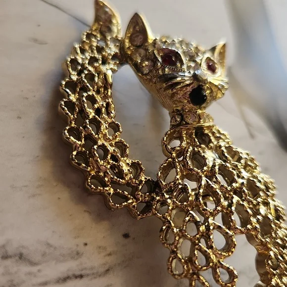 vintage cat brooch - Picture 8 of 9